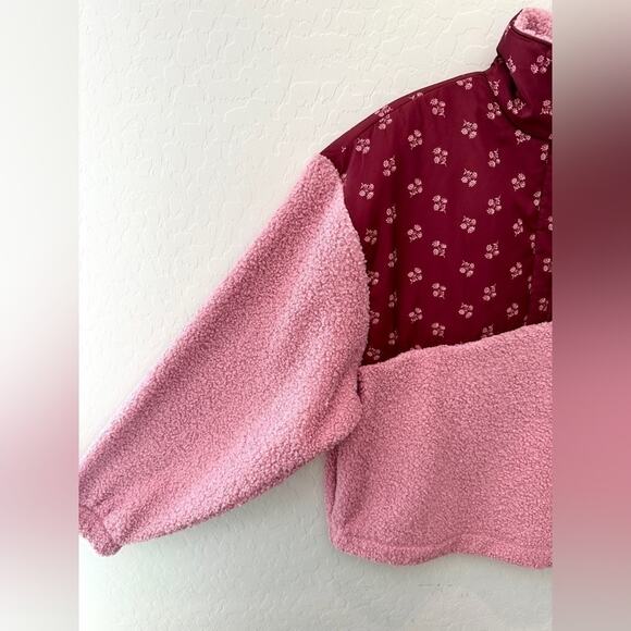 UNIVERSAL THREAD Pink Fleece Sherpa Jacket Cozy 1/4 Zip Pullover NWT | Medium - Picture 5 of 9